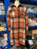 Damesjassen Dames Casual geruite wolmix Button-down shirt met lange mouwen Oversize revers Shacket jas Jas Flanel Peacoat