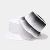 Gradient Ramp Bucket Hats Summer Wide Brim Hat Casual Flat-topped Basin Cap Sun Beach Caps Foldable Protection