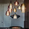 Pendant Lamps Nordic Color Double Glass Lights Bedroom Lamp Living Room Luxury Home Dining Diamond Decorative Hanging Fixtures