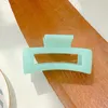 Korean Acrylic Resin Large Hair Claw Clamps Geometric Clamp Hair Accessories Acetate Print Solid Rectangle Hairpin