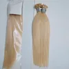 Pre Bonded Flat Tip humanHair Extensions 50g 50Strands 18 20 22 24inch 613 Keratin Hair products