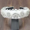 Sparkly Grote gevoerde steentjes hoofdbanden Volledige Crystal Luxueuze Limited Edition Hairbands Bejewled White Red for Women Headband X0625