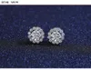 Pagmag 925 Sterling Silver 1ct Moissanite VVS Diamond Stud Örhänge för Kvinnor Fina smycken Uttalande Bröllopsgåva