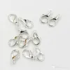 400Pcs 10 /12/ 14 / 16mm Silver Plated Alloy Lobster Clasp Hooks Fashion Jewelry Findings For DIY Bracelet Chain Necklace