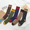 Chaussettes aux genoux imprimées à la mode, chaussettes longues à Tube haut pour femme, Version coréenne ins tendance Harajuku Style8418528