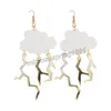 Chic Acrylic Nuages ​​Lightning Dangle Boucles d'oreilles Nature Blanc Fresh Simplicité Sweet Bijoux De Charme Accessoires de Charme Boucle d'oreille pour femmes