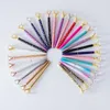 Stylos à bille en métal créatifs avec de grandes pierres précieuses diamants multi-horloge couleur luxe stylo plume cristal verre Kawaii mode école fournitures de bureau XG0027