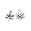 200 stks Antieke Zilver Legering Kerst Sneeuwvlokken Charms Hangers DIY Maken Handgemaakte Vinden Sieraden 13x18mm A-654