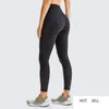 Женская высокая талированная тренировка штаны йоги Леггинги Capri с боковыми карманами -23 дюйма