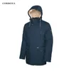 Corbona高品質の暖かい綿の服メンズジャケットビジネスカジュアルミッドレングスファッション厚さの厚いコートラムウール帽子211204
