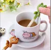 Cartoon Animal Hanging Lepel Keramische Koffie Thee Saus Lepel Scoops Roer Panda Bear Frog Cat Servies