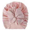 2021 18 Styles Cute Infant Toddler Unisex flower Knot Indian Turban cap Kids Headbands Caps Baby floral Hat Solid soft Cotton Hairband Hats