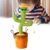 Neuheit Spiele Spielzeug Tanzen Sprechen Singen Kaktus Gefüllte Plüsch Spielzeug Elektronische mit Lied Topf Dekompression Spielzeug Für Kinder und Erwachsene