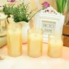 Flameless Led Wax Candle With Amber Color Glass For Home Decor., Wedding/Christmas/Holiday Light Decorative,Lovely Table Led 210702