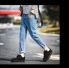 Moda 2020 Jeans estivi Giovani uomini Harem Pantaloni Pantaloni Piedi Hip Hop Street City Solido Slim Fit Adolescenti Adolescenti Denim Denim X0621