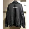 Casual Broderi Sweatshirts Oversize Hoodie Hoody High Quality Black Pullover Big Tag Patch