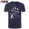 Rower górski Heartbeat Zabawna Rowerzysta T Shirt Plus Size Niestandardowy Krótki Rękaw Męski Rowerowy T-Koszulka Moda Rodzina Bawełna 210707