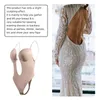 Women's Shapers Shapewear Bodysuit Women Deep V-Neck Body Shaper Padded Bra Backless U Plunge Thong Waist Trainer Push Up Party Underwear