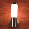 ウォールランプ屋外LEDシルバーステンレス鋼+乳白色の白い色合い防水屋内ポーチE27ランプ