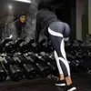 Femmes Polyester 3D Imprimer Yoga Skinny Entraînement Gym Leggings Taille Élastique Sport Formation Pantalon Court Régulier Longueur Cheville Pan H1221
