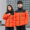 Marque Visage Hommes Hiver Blanc Canard Parkas Veste Patchwork Couleurs Couple Col Montant Poche Épais Chaud Vers Le Bas Puffer Vestes Homme 211013