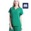 Medigo-080 Women's Two Piece Pants Women Scrubs Tops+pant Men hospital Uniform Surgery Scrubs Shirt Short Sleeve nurse uniform Pet grey's anatomy Doctor Workwear