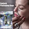 50/100 stks wimpers verpakking tas holografische laser rits cosmetische zakjes zelfzegel waterdichte wimper pakket dozen
