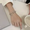 Bracelets à maillons en argent Sterling 925, fait à la main, petite serrure à clé, pendentif, breloque pour femmes, bijoux de luxe de mariage, chaîne à maillons 280i