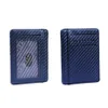 Slim Carbon Fiber Leather Mens Wallet Card Holder Black Blue Brown Luxury Designer Money Phone Coin Bag291O3321040