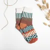 Johnature Pop Art 5 pairs/lot Women Warm Wool Socks Autumn Winter Thick Vintage Cartoon Animals Female Socks 210521