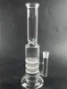 Glazen water bong waterpijp met filters 14mm vrouwelijke gewrichts roken pijp accessoires Drie kleuren