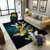 European Style Blue Butterfly Big Carpet Classic Living Room Bedroom Nordic Kitchen Rugs Non-slip Mat Beside 210626