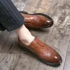 Herrenschuhe Brogue-Stil Oxford-Schuhe für Herren, Mode, Leder, lässig, Herrenschuh, handgefertigt, Faux PU, Herren-Oxfords, flache Schuhe