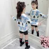 Filles Pull Enfants Manteau Outwear 2021 Belle Plus Velours Épaissir Chaud Hiver Automne Tricot Tops Polaire Pull Enfants C Y1024