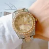 2021 Tani męski sport zegarek kwarcowy Ruch Kwarcowy Zegarek czasowy zegarki męskie zegarki Diamond Watches Pełny lód na zewnątrz zegarek Rolx323o