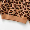 Maglione per bambina modello leopardo lavorato a maglia pullover per bambini maglione in cotone lavorato a maglia autunno abbigliamento per bambini A4085 318 K2