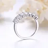 Anziw Ovaal Rij Boor Sona Simulated Diamond Anniversary Rings Engagement Wedding Band Ring Bands voor Vrouwen Sieraden