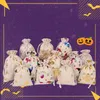 Cotton Cloth Halloween Candy Drawstring Bag Treat Candies Gifts Wrap Bags Bat Cat Witch Butterfly Skull Party Supplies Jewelry Packaging Pouch Decoration TH0075
