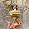 Cartoon Bee Bear Straw Cup Muggar Designer Tea Läck Glas Cup Alla hjärtans dag Present med silikonskydd