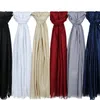 Шарфы сплошной цвет длинный шарф элегантные женщины блестящие обернутые мягкие Tasseld Hijab вечеринка ведущий повод головной убор равнинные шали теплые