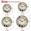 Wall Clocks WONZOM Sea Snail Large Decorative Round Clock Living Room Decor Starfish Saat Fashion Silent Vintage Watch Gift