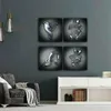 Resimler 4pcs Aşk Kalp 3D Effect Duvar Sanatı Soyut Metal Figür Heykel Sanat Tuval Resim 19 7 inç Modern Ev Dekor253E
