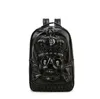 fashion men and women backpack 3D skull head rivet backpack stylish travel bag