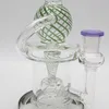 Glass Bong Waterpipe Hookah Recycler oljeriggar med färgboll Percolator 9 tum höjd och 14 mm skål