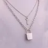 Stainless steel chain lock pendant rock hip hop trend Necklace key fashion necklace wholesale for men and women8774816