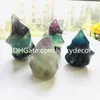 Natural Rainbow Fluorite Flame Tower Crafts Quartz Crystal Stone Freeform Mineral Specimen Healing Polished Colorful Gemstone Torch Statue Figurine Home Decor