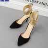 Dress Shoes 2021 High Heels Women's Fashion Pointed Toe Office Solid Color Flocking Light Wholesale