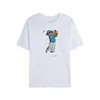 Футболка с короткими рукавами и медведем, высококачественная рубашка-поло Paris city с рисунком, 100% хлопок, принт, повседневные футболки одного размера