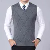 Fashion Brand Sweater For Mens Pullover Vest Slim Fit Jumpers Knitwear Plaid Autumn Korean Style Casual Men Clothes 210813