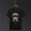 Spring Style Shinning Drilling T-Shirt Cotton Oversized Top Tee High Quality Black White Color Clothes 210629